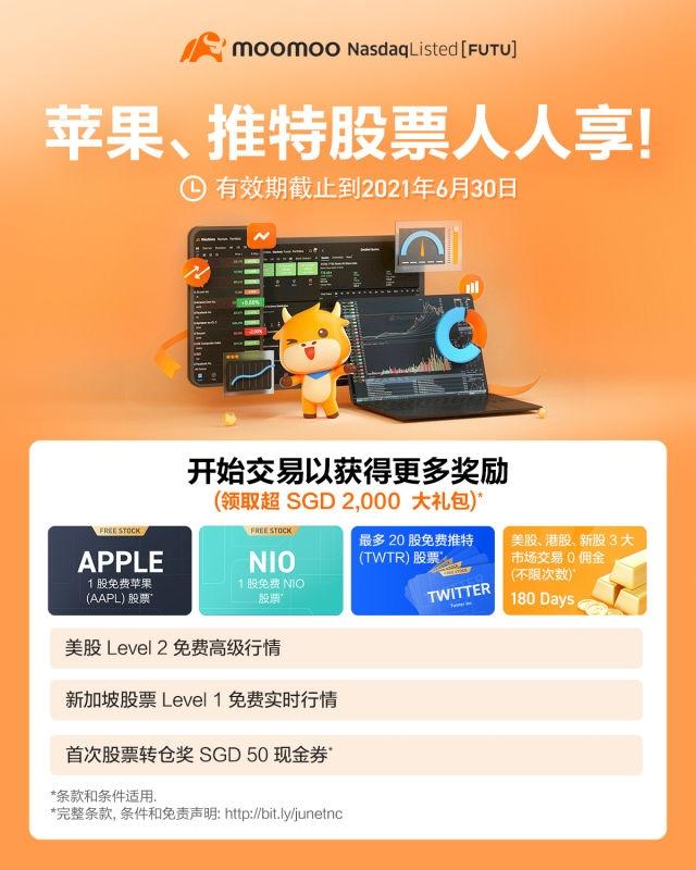 苹果股票免费送，另额外加送蔚来股票！仅限本月！